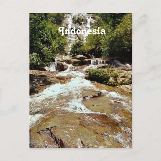 Indonesia Waterfall Postcard (Front)