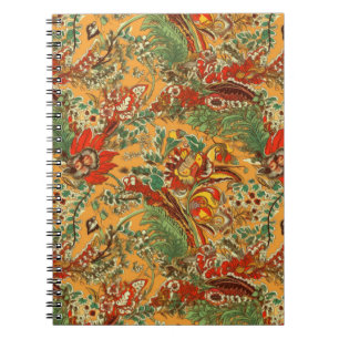 Indonesian Batik Balinese Style Yellow Orange Notebook
