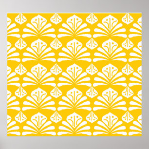 Indonesian batik: kawung, gurda motifs. poster