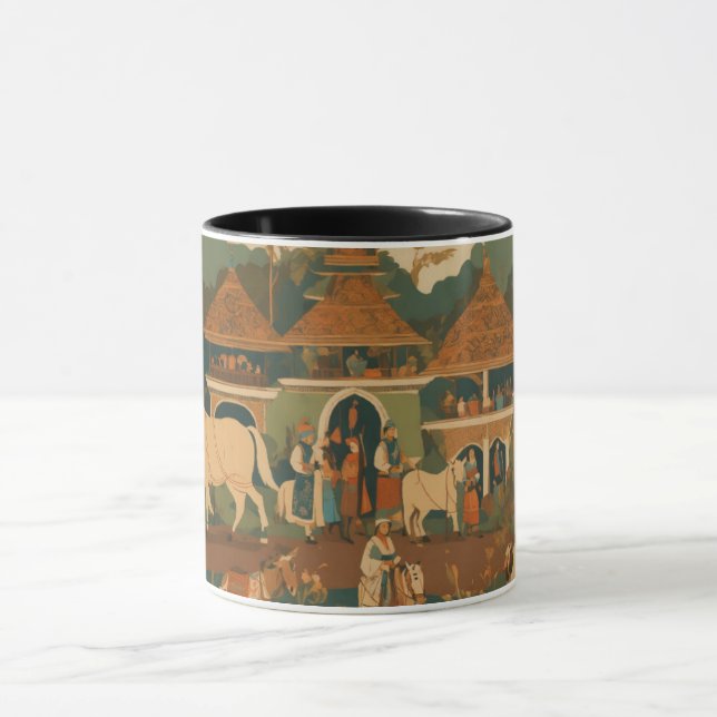 Indonesian Batik Miniature Painting Mug (Center)