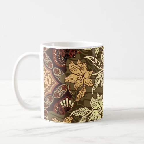 Indonesian Batik Motifs Exclusive Vintage Coffee Mug