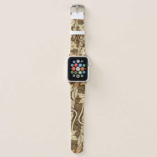 Indonesian batik motifs with flora and fauna patte apple watch band