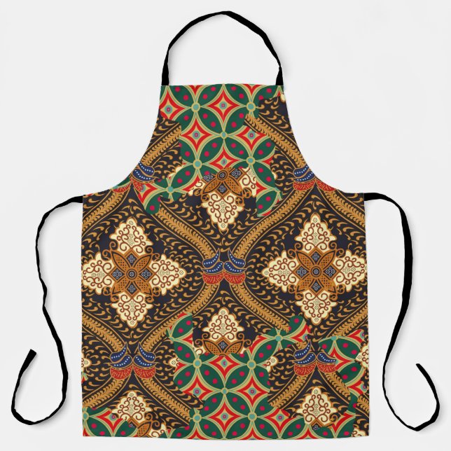 Indonesian batik motifs with very distinctive plan apron (Front)