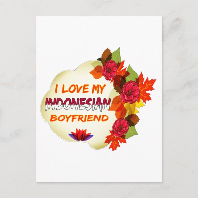 Indonesian Boyfriend Design Postcard (Front)