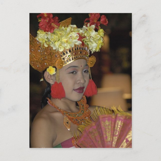 Indonesian dancer postcard (Front)