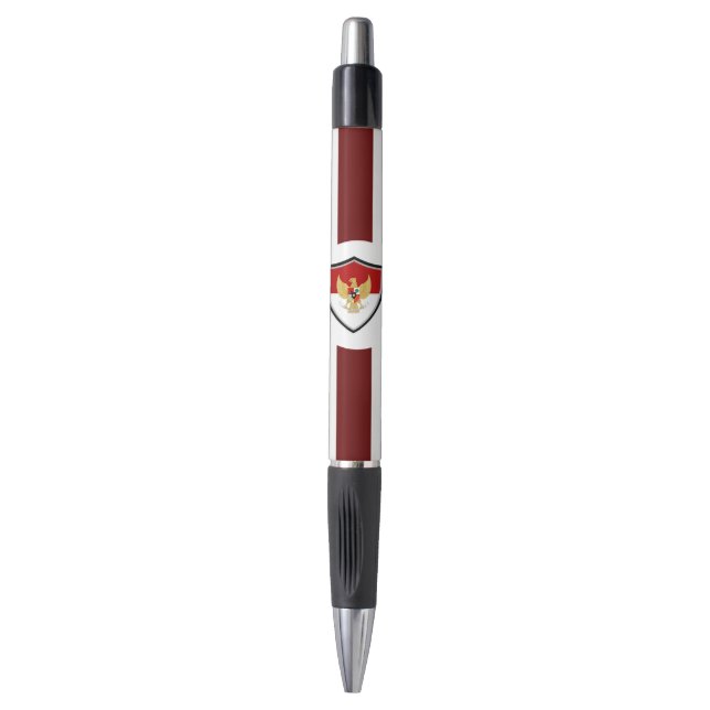 Indonesian flag-emblem pen (Front Vertical)