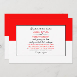 Indonesian Flag, Flag of Indonesia Wedding Invitation