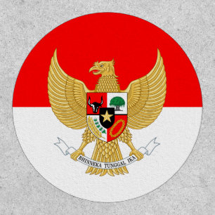 Indonesian Flag & National Emblem, Indonesia Patch