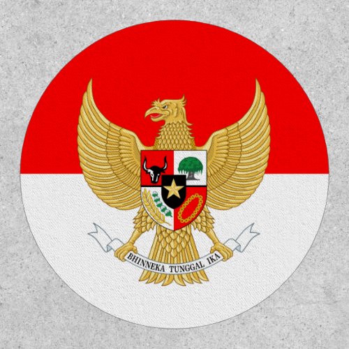 Indonesian Flag  National Emblem Indonesia Patch