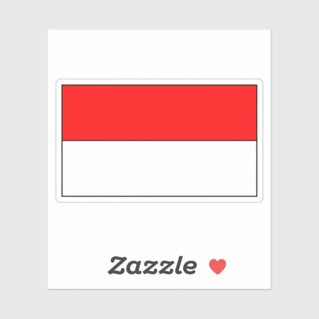 Indonesian Flag Sticker (Sheet)