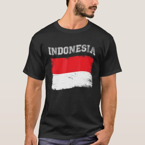 Indonesian Flag Tourist Holiday Destination Indone T_Shirt