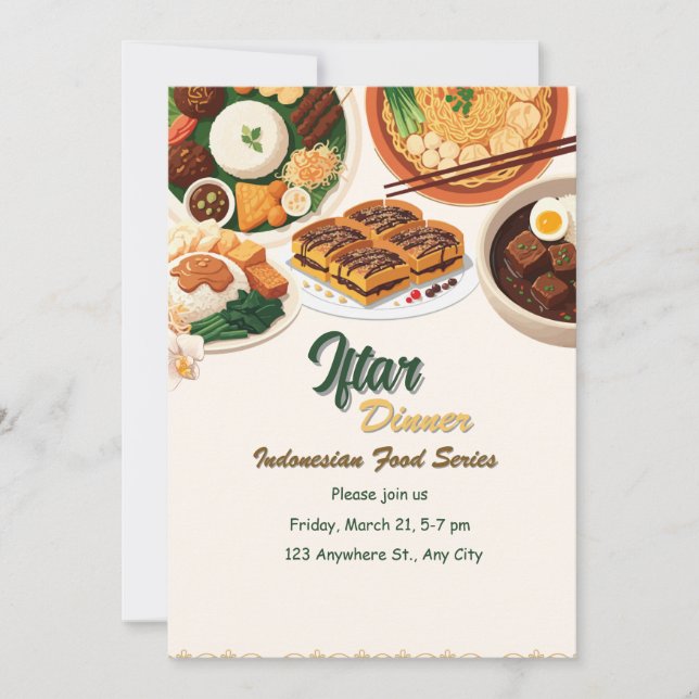 Indonesian food series invitation (Front)