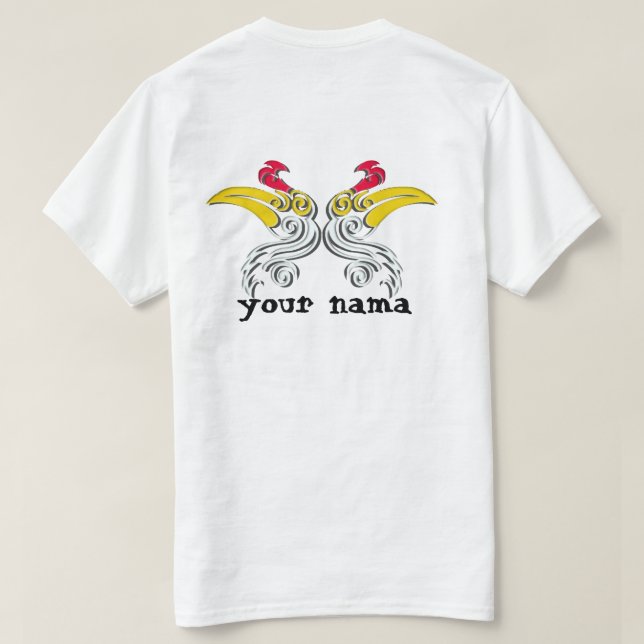  Indonesian Kalimantan batik motif design T-Shirt (Design Back)