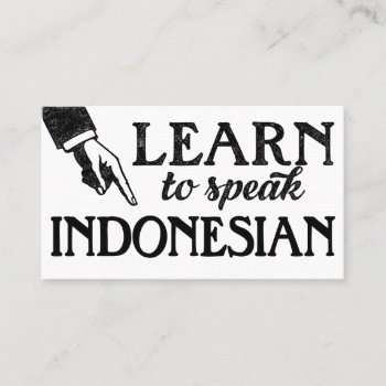 Indonesian Language Lessons Business Cards by NeatBusinessCards at Zazzle