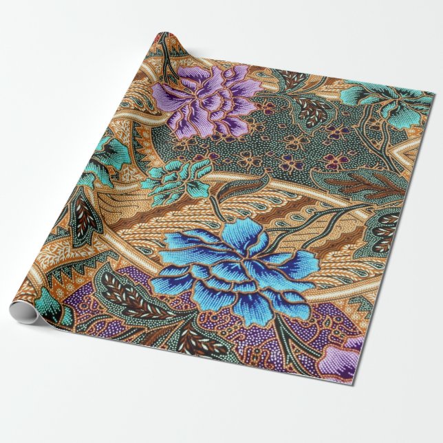 Indonesian pattern wrapping paper (Unrolled)