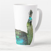 Indonesian Peacock Face Latte Mug (Right Angle)