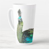 Indonesian Peacock Face Latte Mug (Left Angle)