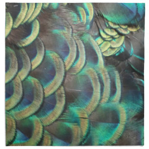 Indonesian Peacock Feathers Pattern Cloth Napkin