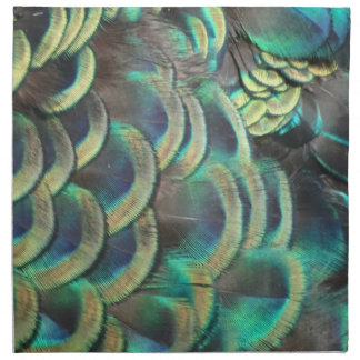Indonesian Peacock Feathers Pattern Cloth Napkin