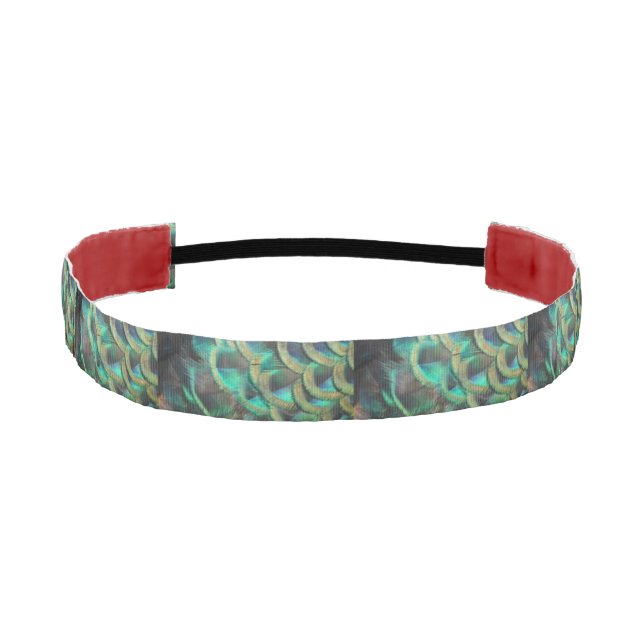 Indonesian Peacock Feathers Pattern Headband (Front)