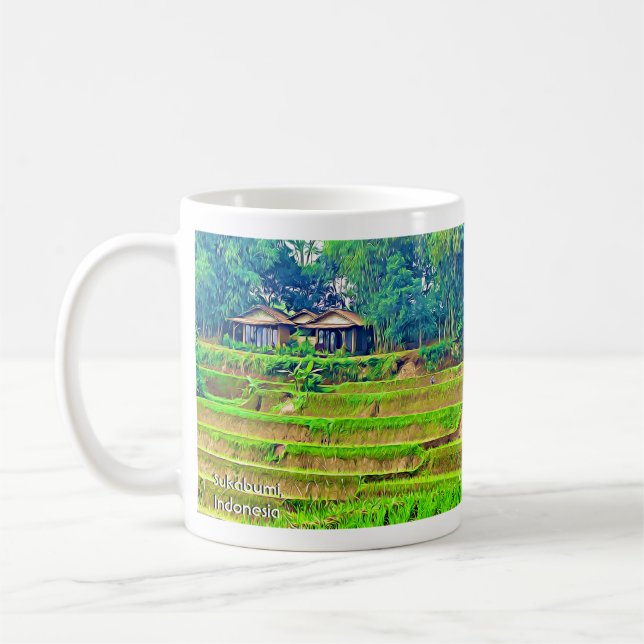 Indonesian Rice Field Coffee Mug (Left)