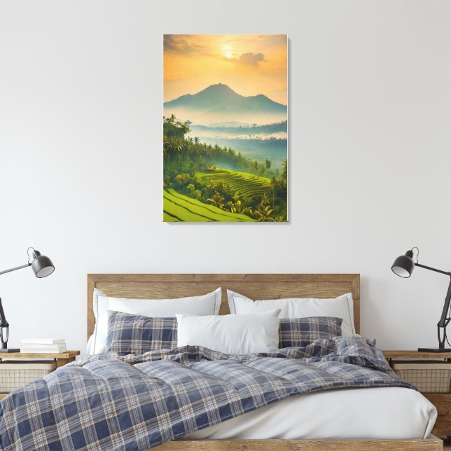 Indonesian Sunset  Canvas Print (Insitu(Bedroom))