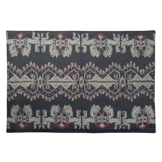 Indonesian Tribal Ikat Textiles Weavings Indonesia Cloth Placemat (Front)