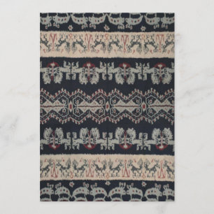 Indonesian Tribal Ikat Textiles Weavings Indonesia Invitation