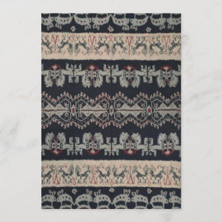Indonesian Tribal Ikat Textiles Weavings Indonesia Invitation