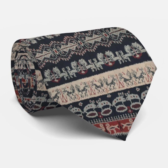 Indonesian Tribal Ikat Textiles Weavings Indonesia Neck Tie (Rolled)