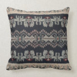 Indonesian Tribal Ikat Textiles Weavings Indonesia Throw Pillow