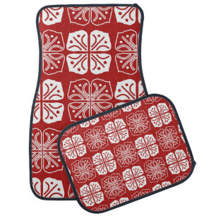 Indonesian vintage batik typical design, combinati car floor mat