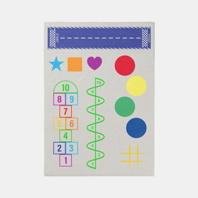 Indoor Activity Busy Play Kids Room Rug (Front (Vertical))