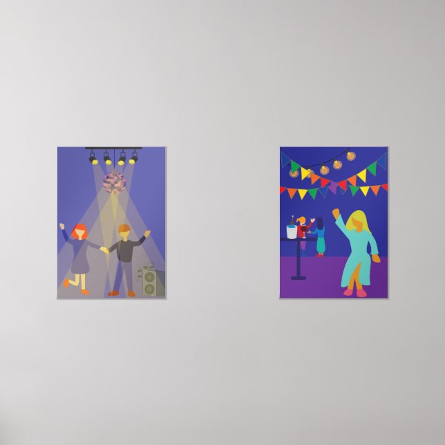 Indoor and Outdoor Party Wall Art Sets (Front)