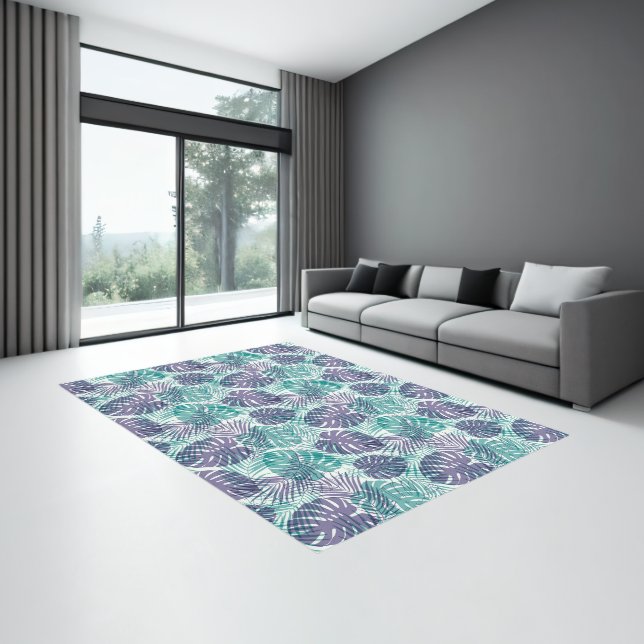 Indoor Area Rug Tropical Palms (Insitu (Indoor 3))