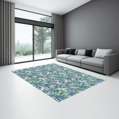 Indoor Area Rug Tropical Palms