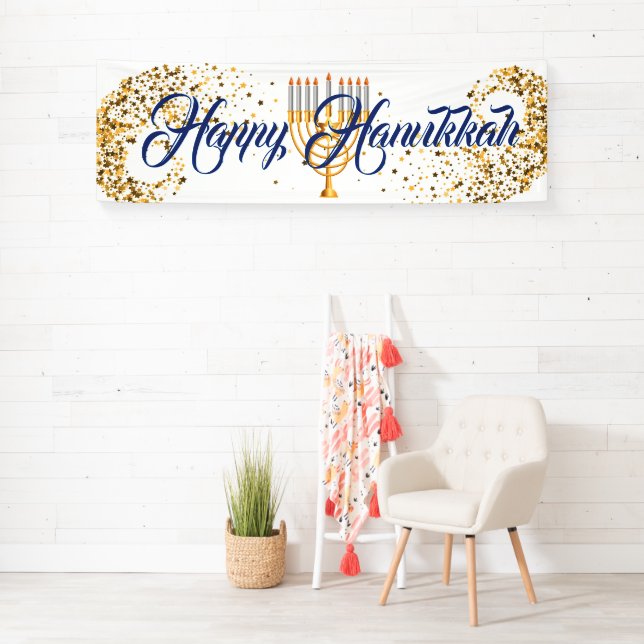 Indoor Banner-Happy Hanukkah Banner (Insitu)
