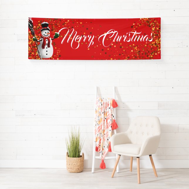 Indoor Banner-Merry Christmas Banner (Insitu)