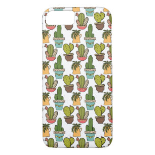 Indoor Cactus & Succulents In Pots Pattern iPhone 8/7 Case