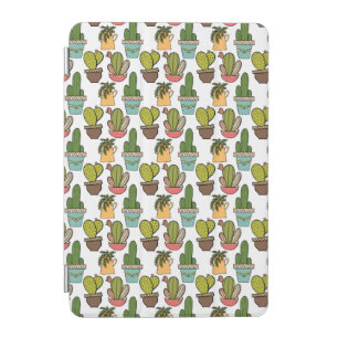 Indoor Cactus & Succulents In Pots Pattern iPad Mini Cover