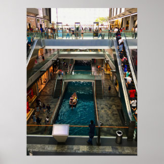 Indoor Canal Boat Ride The Shoppes Singapore Poster