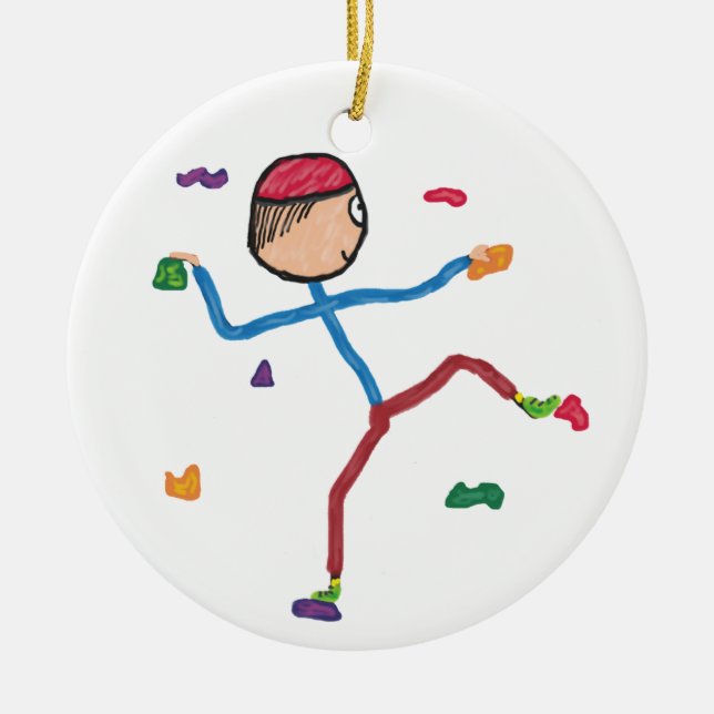 Indoor Climbing Ceramic Ornament (Front)