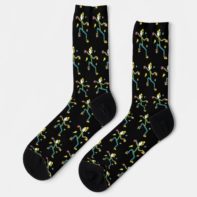 Indoor Climbing Stickman Socks (Left)