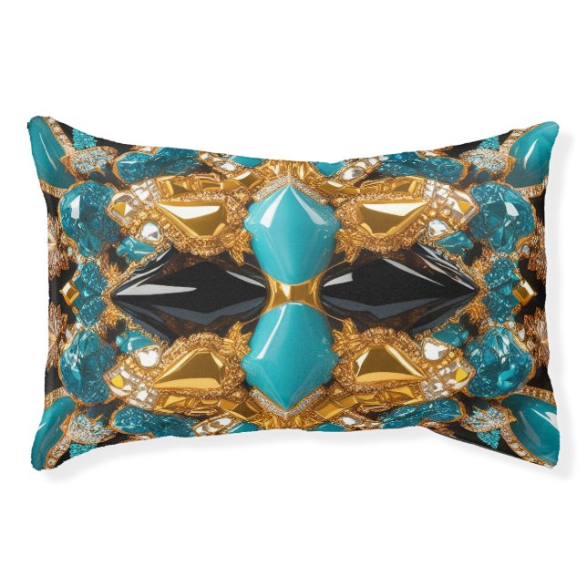 Indoor Dog Bed With Bahamas Colors (Front)