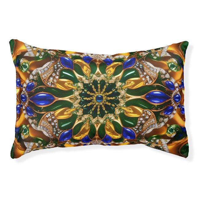 Indoor Dog Bed With Brazil Colors (Front)