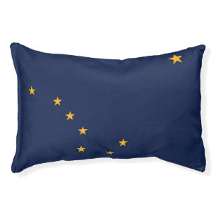Indoor Dog Bed With flag of Alaska, USA