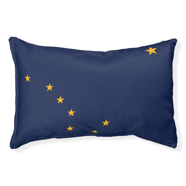 Indoor Dog Bed With flag of Alaska, USA (Front)