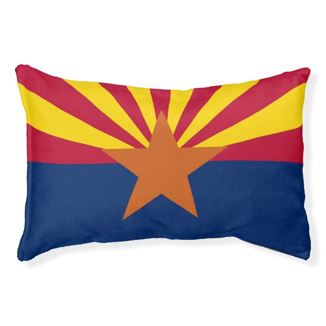 Indoor Dog Bed With flag of Arizona State, USA (Front)
