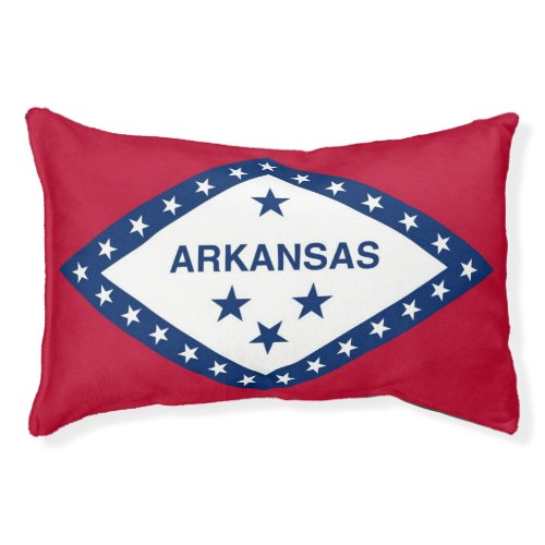 Indoor Dog Bed With flag of Arkansas State USA