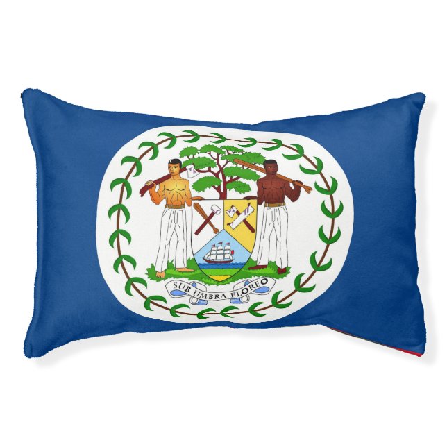 Indoor Dog Bed With flag of Belize (Front)